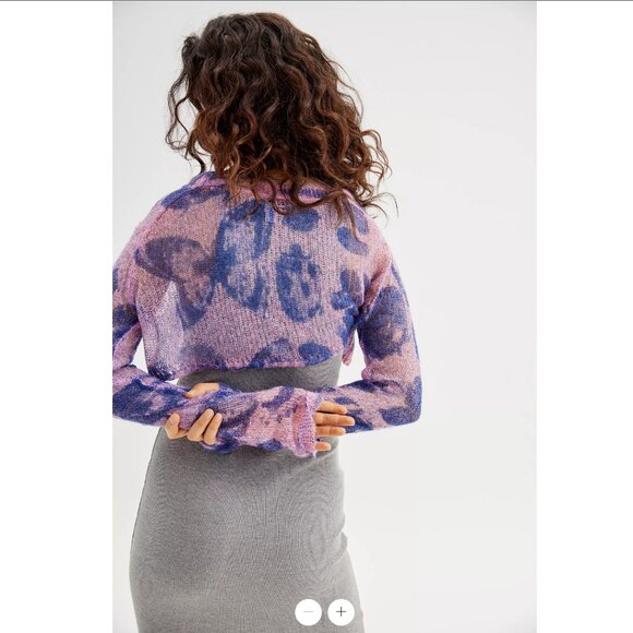 UO Sadie Printed Semi-Sheer Cardigan XL NWT - Picture 9 of 10